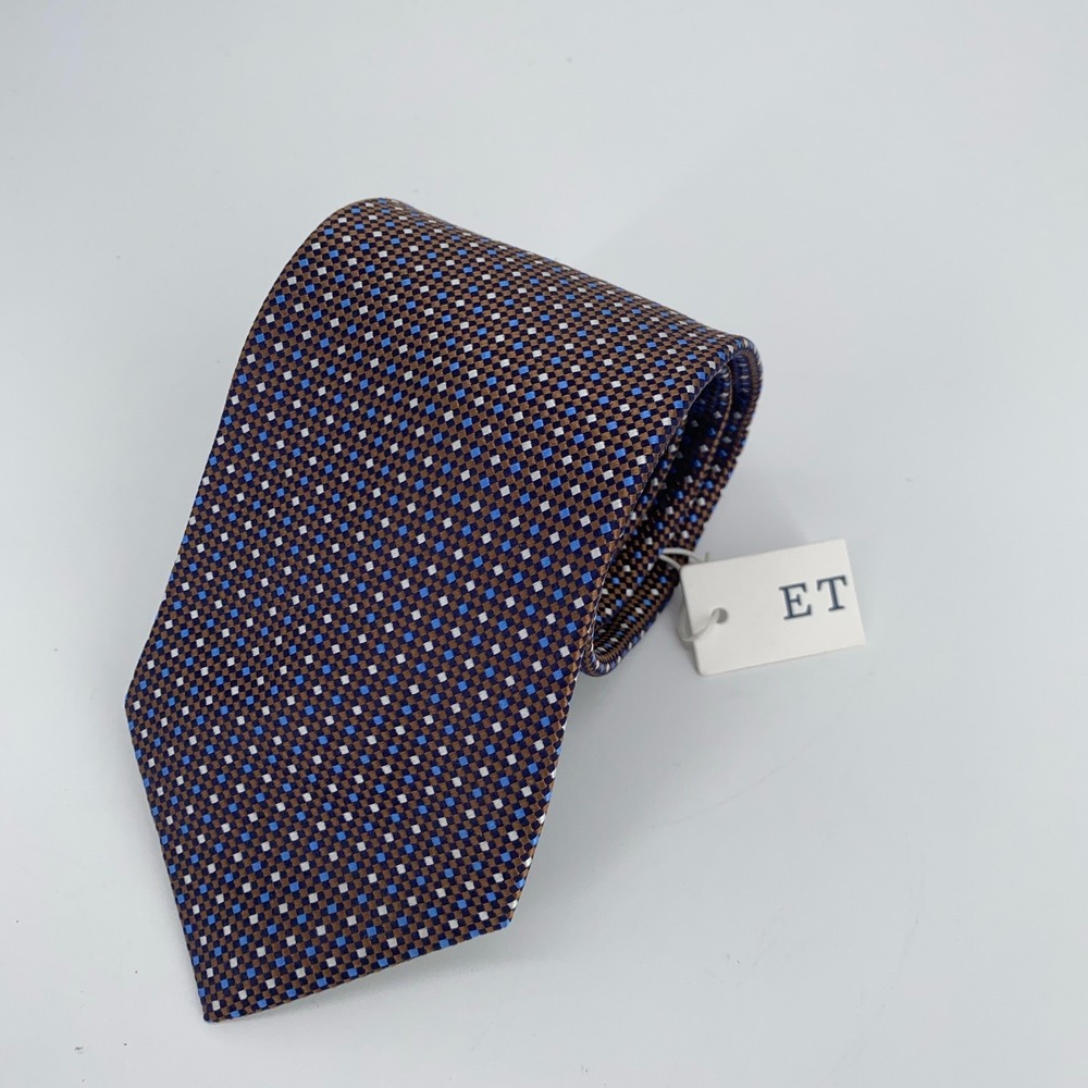Eton Tie Men One Size Multi Patterned Silk Classic Luxury‎ Necktie England Made
